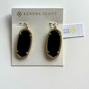 Kendra Scott Black and Gold Elle Earrings